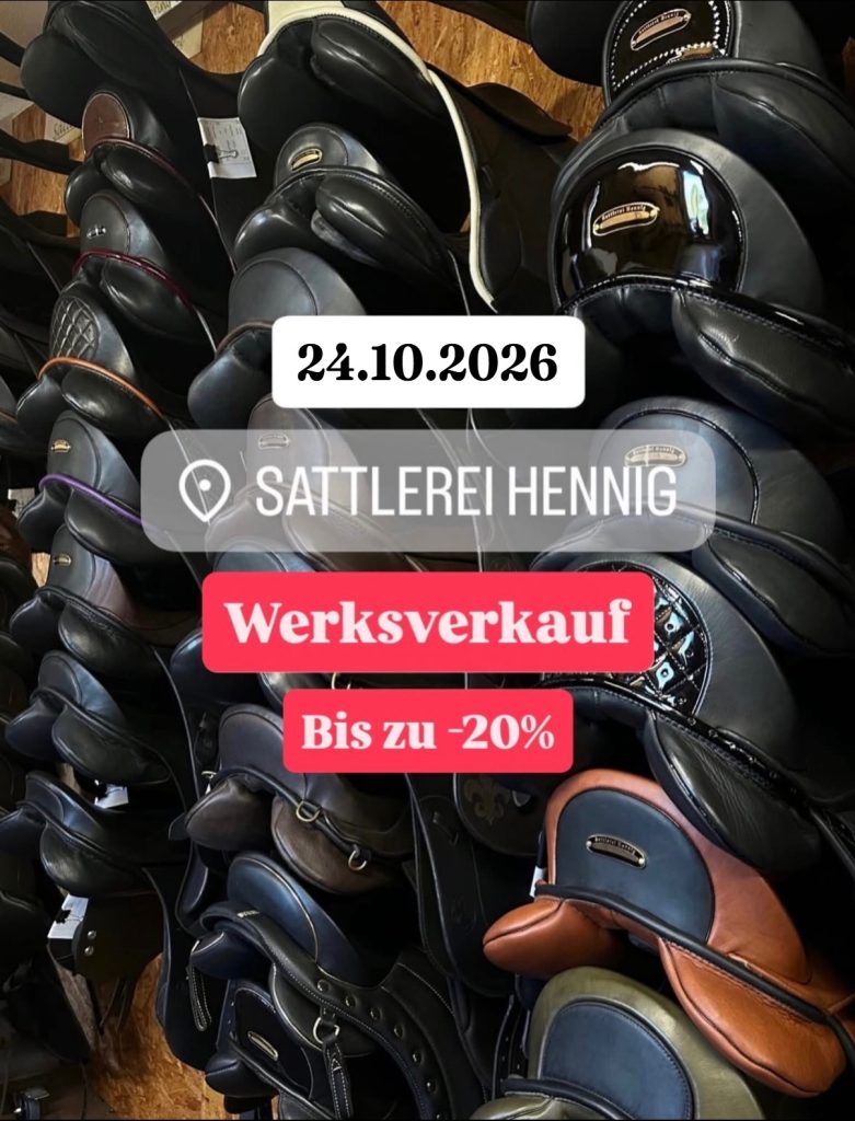 Werksverkauf am 24.10.2026 in der Sattlerei Hennig – bis zu 20% Rabatt